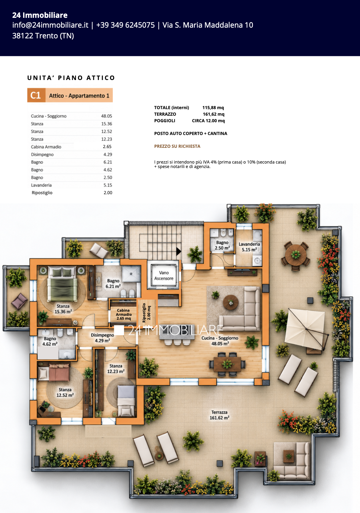Planimetria piano attico — C1